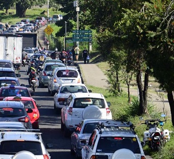 Picture of traffic jam in Costa Rica