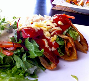 Veggie Tacos from Mantras Veggie Cafe in Costa Rica