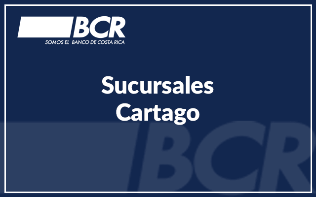 BCR Cartago Banco BCR Sucursales Cartago