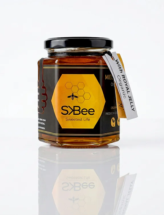 Imagen de un recipiente de Miel Cruda SKBee