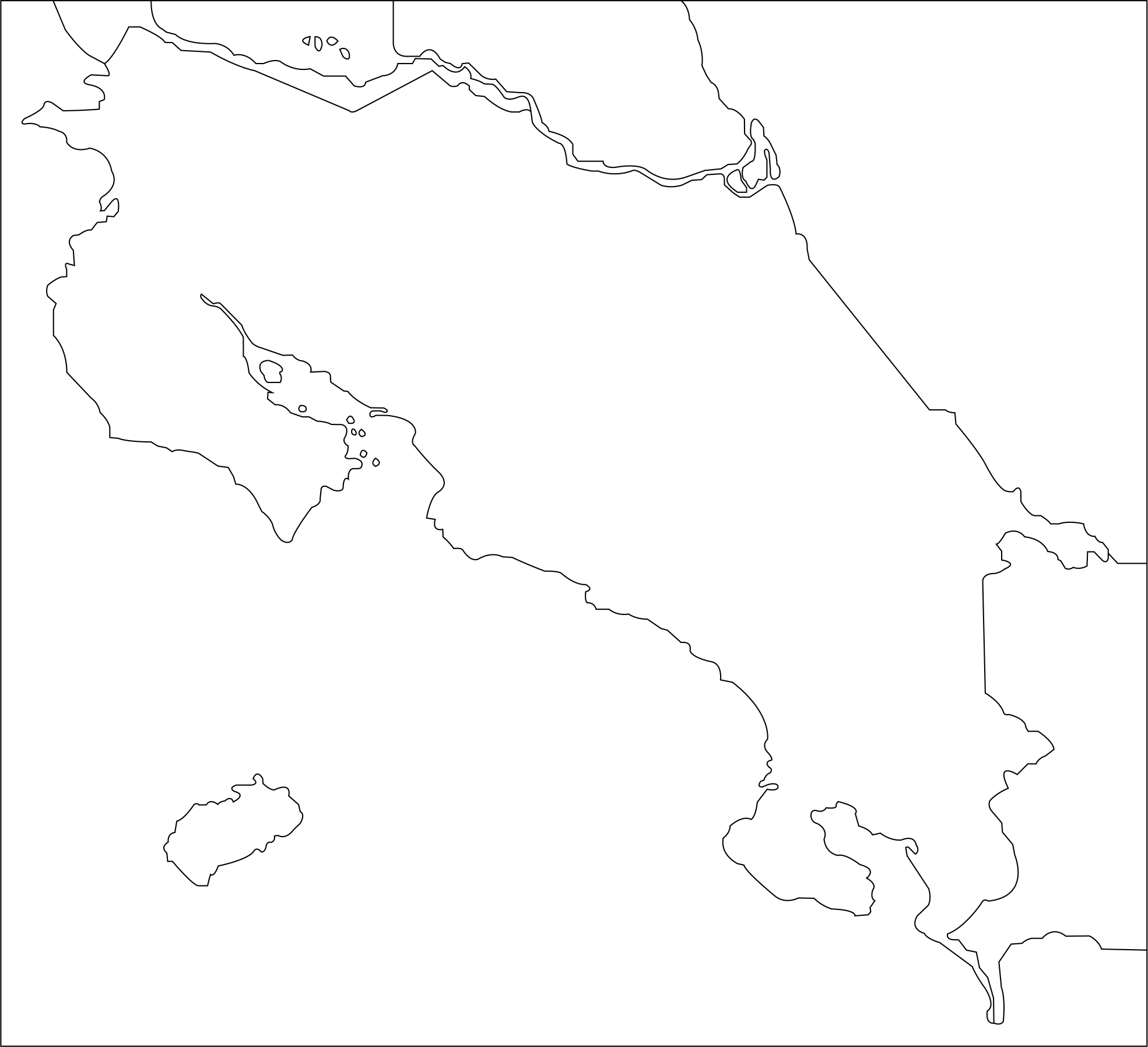 Mapa Mudo de Costa Rica