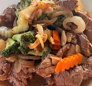 Dish with Meat a la Thai